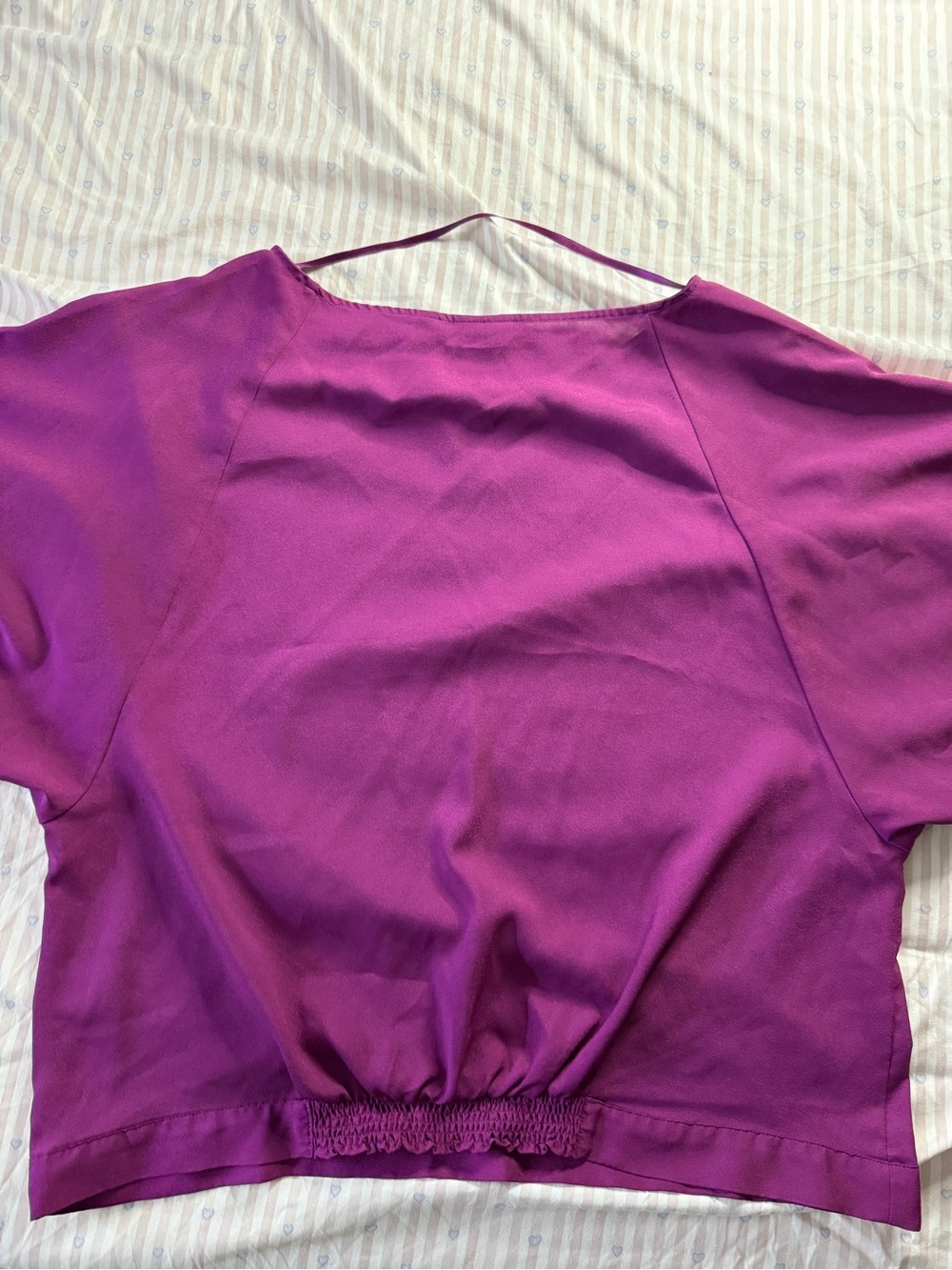 New York & Company Magenta Boatneck Blouse - Picture 3 of 8